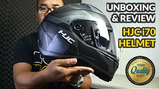 HJC i70 HELMET UNBOXING amp REVIEW HONDA CLICK 150i USER [upl. by Aitercul91]