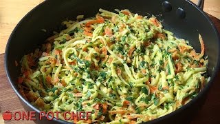 Vegetable Zoodles Spiralized Veggie Noodles  One Pot Chef [upl. by Oletta308]