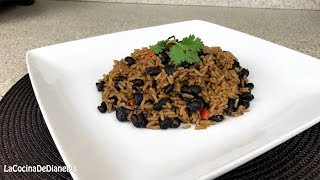 Arroz Congris  o moros y cristianos ￼Cubano Con Frijoles De Lata En 6 Minutos [upl. by Etnwahs]