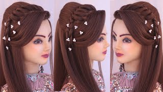 2 Super easy open hairstyle for wedding l engagement hairstyles l Bridal Hairstyles Kashees [upl. by Gustavus106]