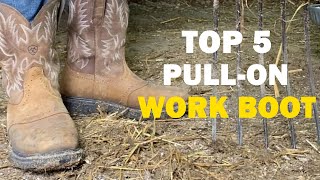 Top 5 Best Pull On Work Boots [upl. by Callida]