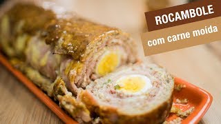 COMO FAZER ROCAMBOLE COM CARNE SUÍNA  Cozinha da Cátia [upl. by Eelrehpotsirhc]