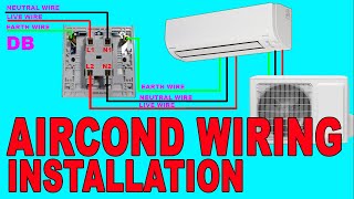 Cara pasang Suis Aircond dan pendawaian  Aircond Wiring Installation  Power Switch DIY [upl. by Bamford855]