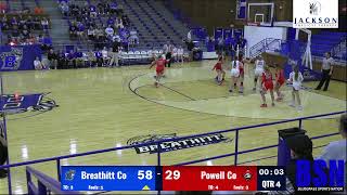 High School Girls Basketball  Breathitt County Lady Cats vs Powell County Lady Pirates  12923 [upl. by Martina]