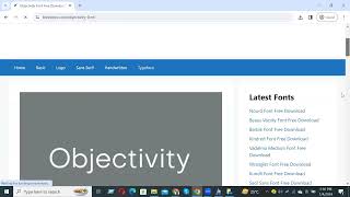 How to download and install Objectivity Font Free Download viral trending [upl. by Delgado757]