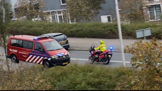 Brandweer rijopleiding busje en motoren met spoed in Alphen aan den Rijn [upl. by Ventura722]