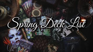 The Official Spring Deck List  Spring Tarot Basket 🌱 [upl. by Moht]