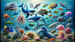 ABC of Sea Creatures An Oceanic Journey  Alphabet Song for kids [upl. by Anoel]