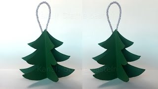 Weihnachten basteln DIY Weihnachtsbaum falten Weihnachtsdeko Weihnachtsschmuck Christbaumschmuck [upl. by Doyle]