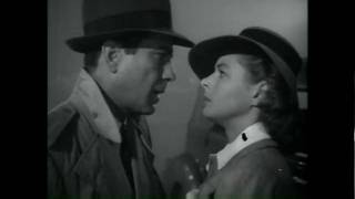 Humphrey Bogart and Ingrid Bergman in Casablanca Airplane Clip quotHeres looking at you kidquot [upl. by Aidnic615]