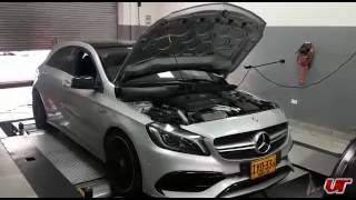 Mercedes A45 AMG Launch and Dyno Pull with Weistec Package [upl. by Hannibal]