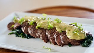 Hanger Steak Béarnaise – Bruno Albouze [upl. by Wilie943]