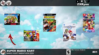 MARIO KART MARATHON 2024  Super Mario Kart [upl. by Marj]