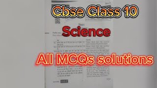 Cbse class 10 science board exam answer key set 1 2024 [upl. by Kotta]