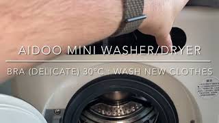 Aidoo Mini WasherDryer  Bra 30ºC Delicate Cycle miniwashingmachine laundry washers cleanning [upl. by Mariya]