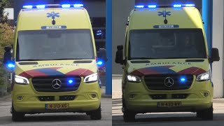 4K A1 Ambulance 22101 amp 22102 post EindhovenNoord naar verschillende meldingen in Eindhoven [upl. by Aztiley]