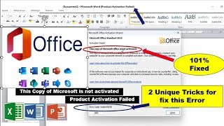 How To Fix This Copy Of Microsoft Office Is Not Activated  Product Activation Failed [upl. by Tse945]