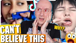 The WORST Septum Piercing Fail Ever  New TikTok Piercing Fails  Roly Reacts [upl. by Server]