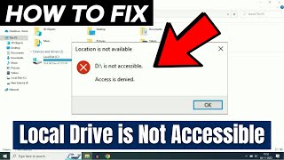 How to Fix “Access is denied” Error in Windows  Local Drive is Not Accessible [upl. by Iggem]