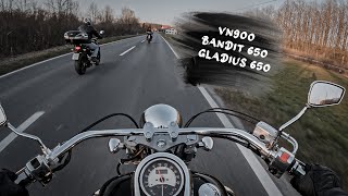 KAWASAKI VN900  SUZUKI BANDIT Gfs 650  SUZUKI GLADIUS 650  POV MOTORCYCLE RIDE GOPRO  CROATIA [upl. by Annora697]