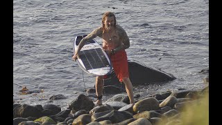 Boardshorts surfing in Norway  The Ice Cold North Sea [upl. by Marienthal]