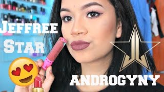 ♥Jeffree Star Velour Liquid Lipstick in Androgyny First Impression♥ [upl. by Nitaf]