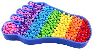 Satisfying Video l How to make Beads Balls from Mixing Candy Cutting ASMR l RainbowToyTocToc [upl. by Irdua599]