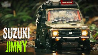 RC CRAWLER SUZUKI JIMNY SAMURAI  RC CAR OFFROAD  4X4  CROSSING SWAMP FOREST [upl. by Esela]