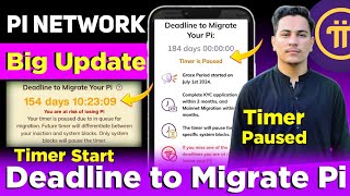 PI Network New Update  Deadline to Migrate your Pi 184 Days  Pi Deadline to migrate your pi [upl. by Aara]