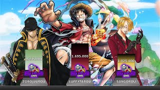 MONSTER TRIO PrePost Timeskip  One Piece Power Levels  AnimeArena [upl. by Rawde]