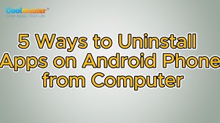 How to Uninstall Apps on Android Phone from Computer [upl. by Adnauqal333]