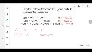 Entalpía estándar de formación para metano [upl. by Ghassan149]