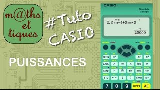 Calculer des puissances notation scientifique  Tutoriel CASIO Collège [upl. by Yrok]