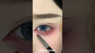 Red eye makeup tutorialnatural cute look by JSA Beauty [upl. by Mueller]