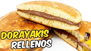 DORAYAKIS RELLENOS 😍🍪😋 panqueque japonés o tortitas DELICIOSAS y RÁPIDAS DORAEMON Receta  757 [upl. by Bax]