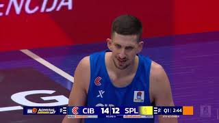 AdmiralBet ABA League 202425 Round 8 match Cibona – Split 9112024 [upl. by Brinn]