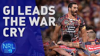 GI leads the Indigenous War Cry  NRL on Nine [upl. by Leahey809]