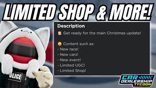 🔥LIMITED SHOP LIMITED UGC amp MORE in Car Dealership Tycoon WEEK 2 cardealershiptycoon [upl. by Jaime]