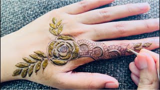 Floral back hand mehndi design  Back hand mehndi design  Arabic mehndi design  Mehndi design [upl. by Yarvis222]