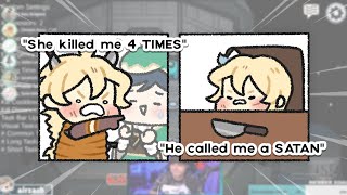 Aether and Lumines VAs bickering like siblings in Among Us  Genshin Impact stream clip animatic [upl. by Torie]