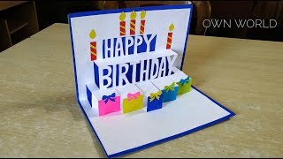 Beautiful Birthday Greeting Card Idea  DIY Birthday popup card DIY GREETING cards for birthday [upl. by Rafaellle472]