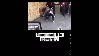 Platform 9 amp 34 🚂 harrypotter hogwarts viralvideo viralcomedy fypシ゚ fypviralシ memes [upl. by Llehctim]