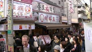 Korea town near ShinOkubo Station in Shinjuku [upl. by Kabob]