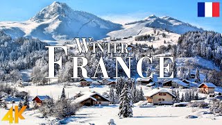 Winter France 4K Ultra HD • Stunning Footage USA Scenic Relaxation Film with Calming Music [upl. by Cohl242]