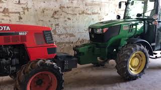 Kubota M8200 narrow vs John Deere 5085 GF [upl. by Millicent]