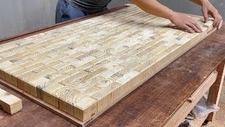 Unique Idea For Recycling Pallet Wood  How To Arrange Pieces Of Wood Into A Beautiful Dining Table [upl. by Millard]