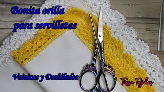 ORILLA PARA SERVILLETASTEJIDO EN GANCHILLOFACIL [upl. by Clementina665]