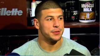 Aaron Hernandez Interview  Back To Playing Football [upl. by Ridglea537]