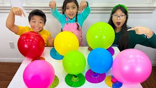 Crafty Balloon DIY Experiments for Kids with Wendy Maddie and Eric [upl. by Onilatac]