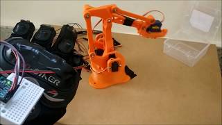 How to Build a Hand Gesture Controlled Robotic Arm using Arduino Nano [upl. by Solrak]